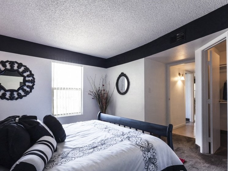 Bedroom (Non-Renovated Apartment) at Presidio North Apartments in Phoenix, AZ
